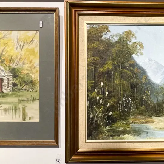 Don Parlane Scenic Oil together with Lorraine Bennett Watercolour