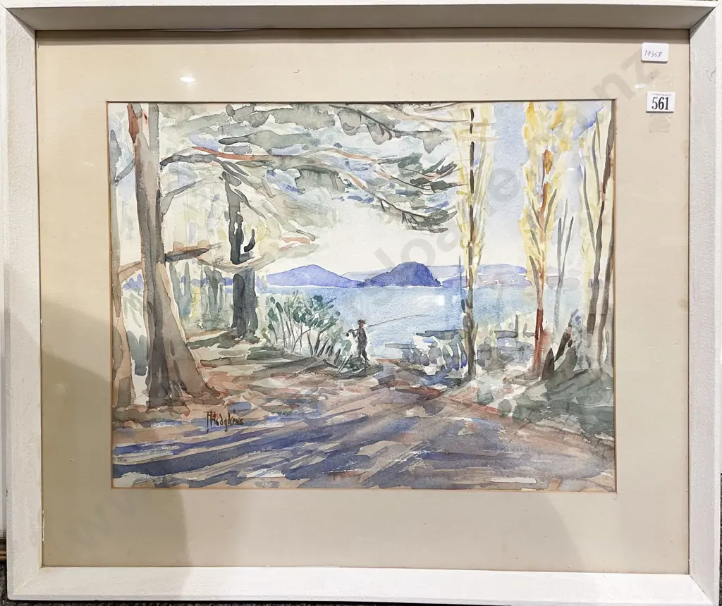 Watercolour Landscape Falsely Attributed to Frances Hodgkins - Watercolour on Paper Image 1++