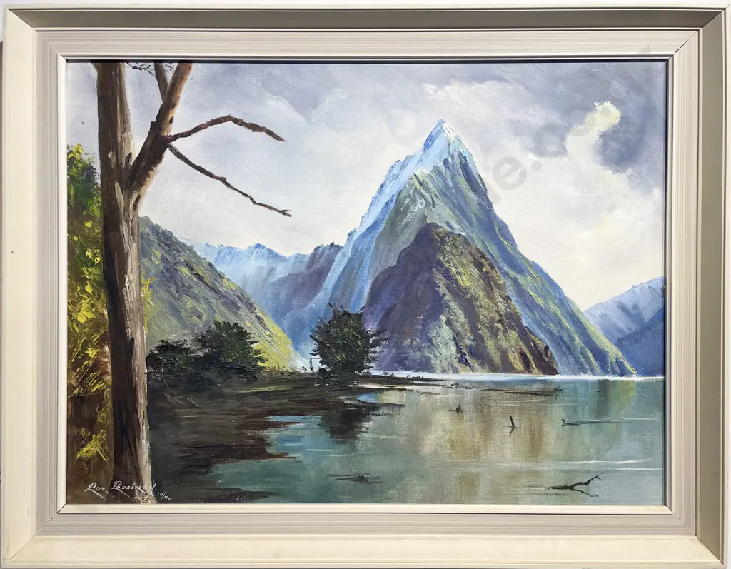 Ron Prestney - Milford Sound - Oil on Board Image 1++