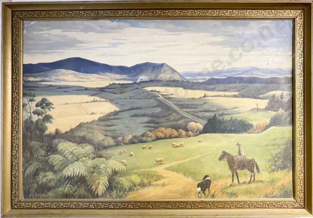 Arthur Hipwell - "North Shore Valley" - Oil on Board Image 1++
