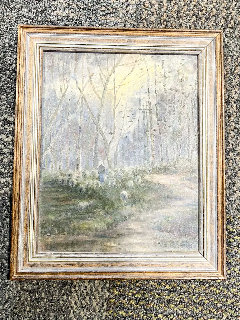 Vintage Oil on Board together with Two Unframed Works Image 1++