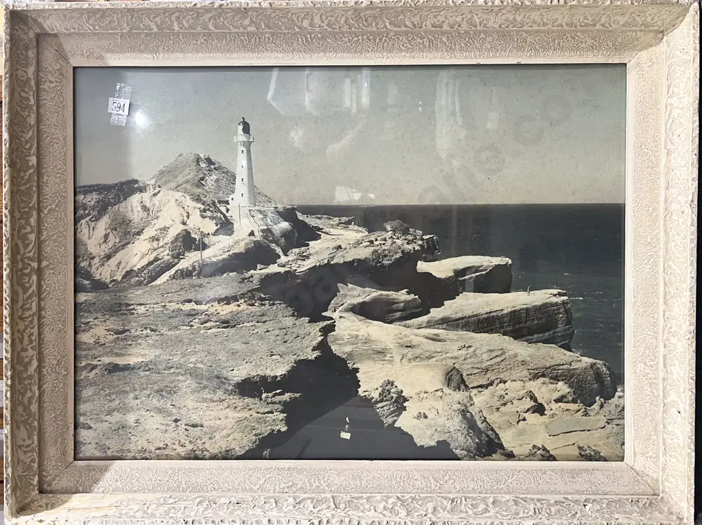 Vintage Photographic Print of a Lighthouse Image 1++