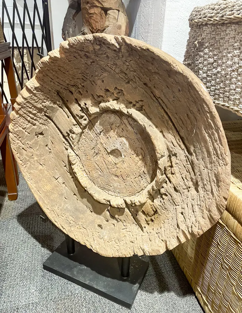 Unknown Artist Rustic Wooden Figural Sculpture Image 1++