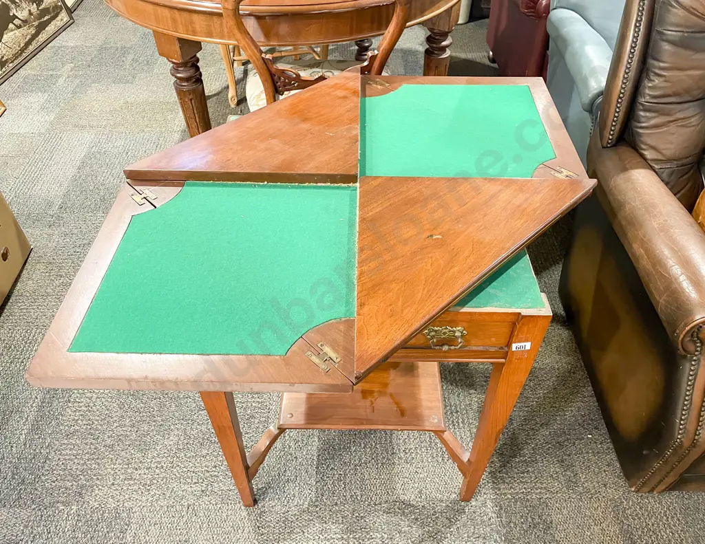 Reproduction Single Drawer Envelope Table Image 1++