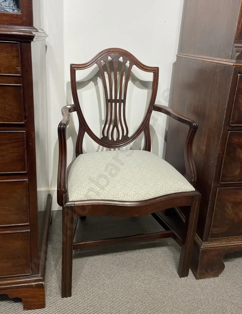 Hepplewhite Style Mahogany Carver Chair Image 1++