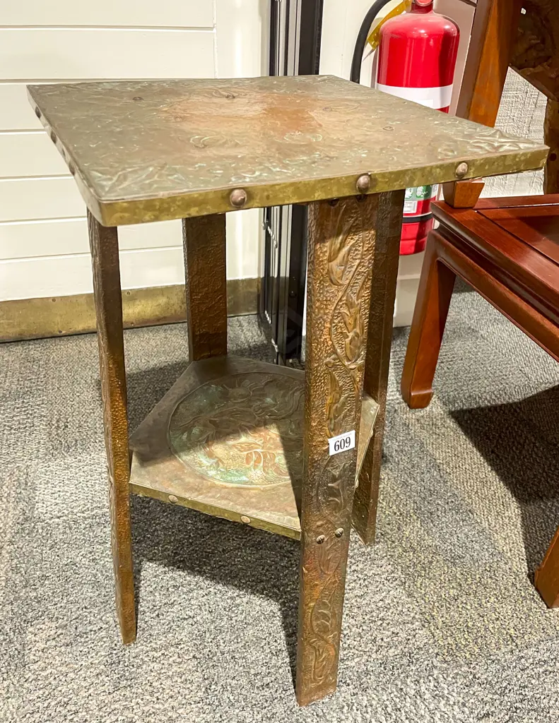 Arts & Crafts Two Tier Plant Stand Image 1++