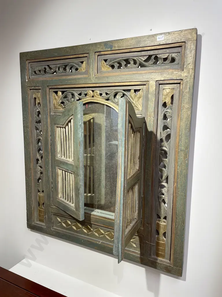 Painted Thai Decorative Wall Mirror Image 1++
