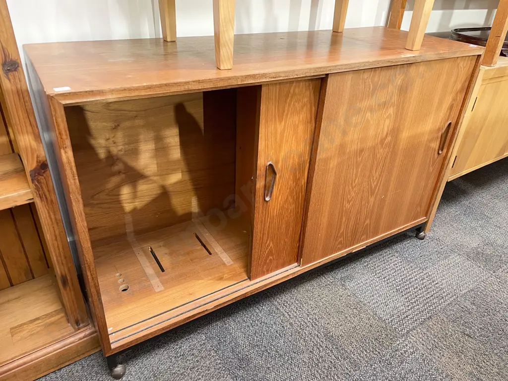 Mid Century Sliding Door Cabinet Image 1++