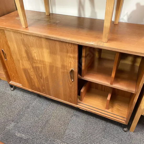 Mid Century Sliding Door Cabinet