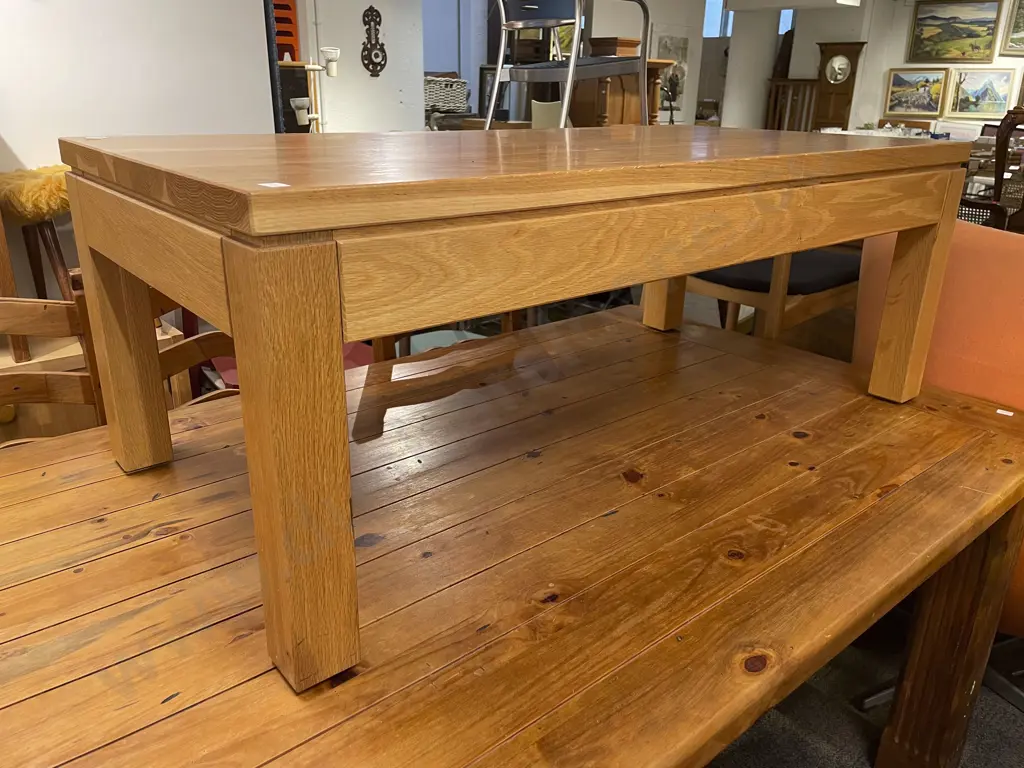 Blonde Oak Rectangular Coffee Table Image 1++
