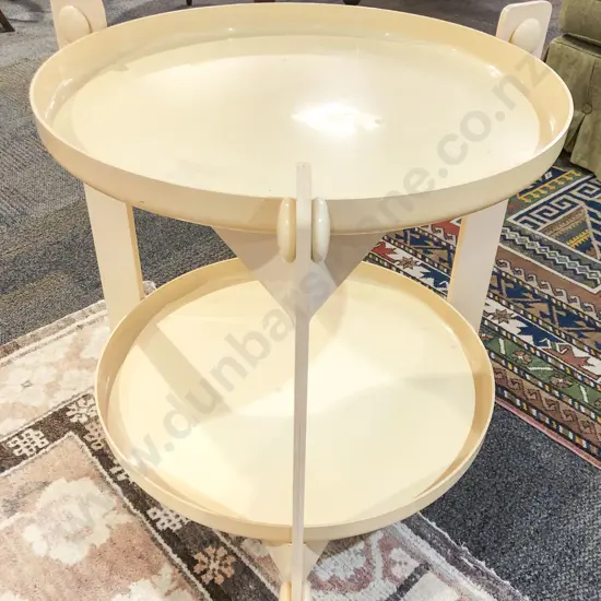 Mid Century Plastic Two Tier Tea Trolley