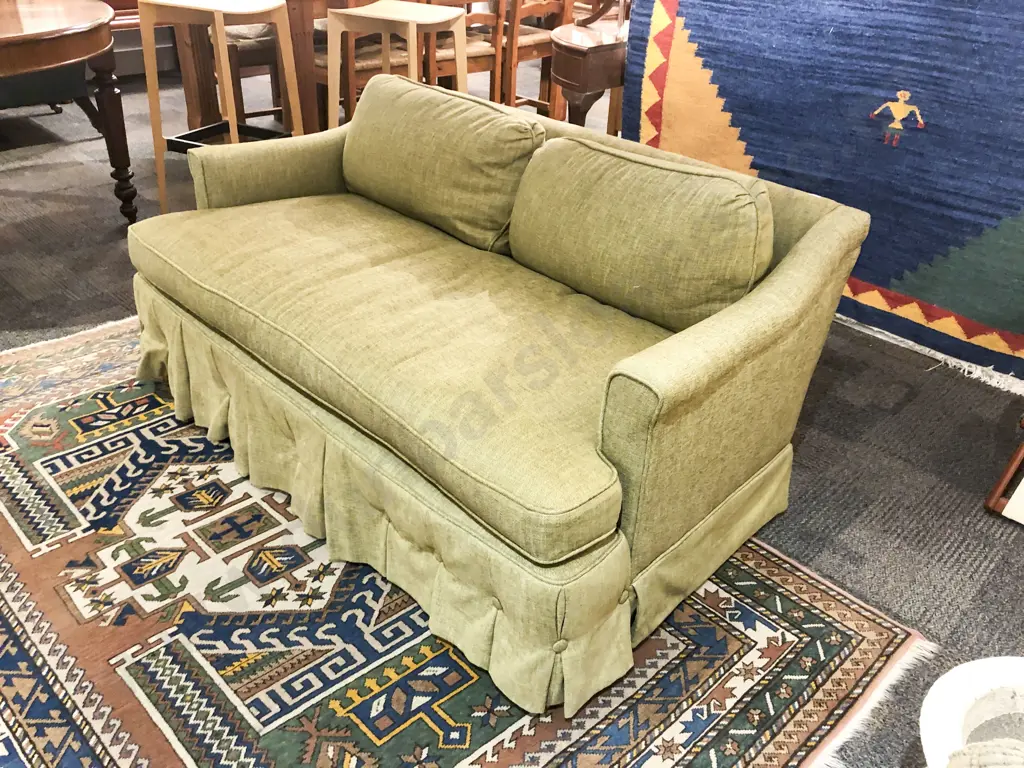 Modern Upholstered Slope Arm Two Seater Settee Image 1++