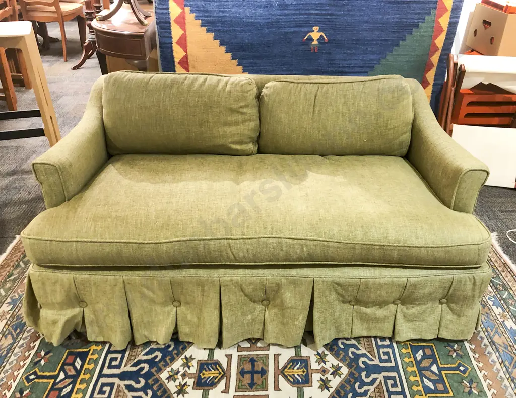 Modern Upholstered Slope Arm Two Seater Settee Image 1++