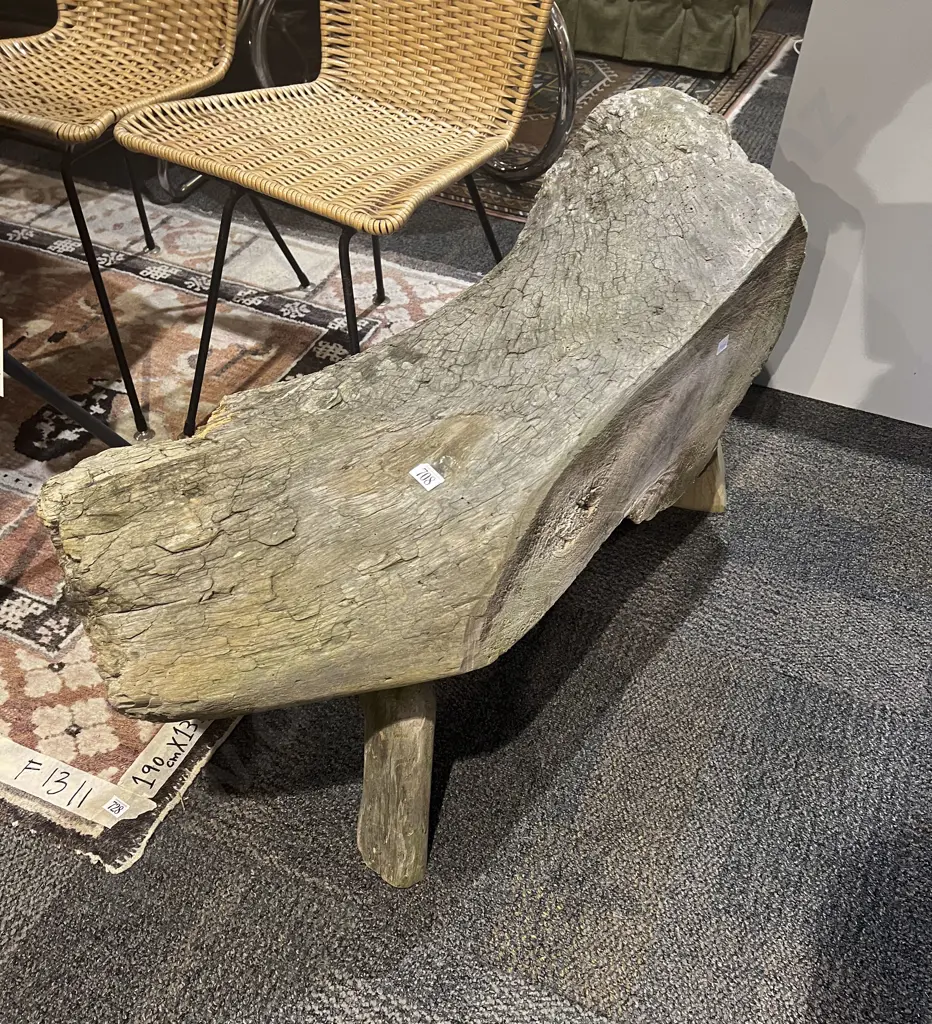 Natural Form Driftwood Bench Seat Image 1++