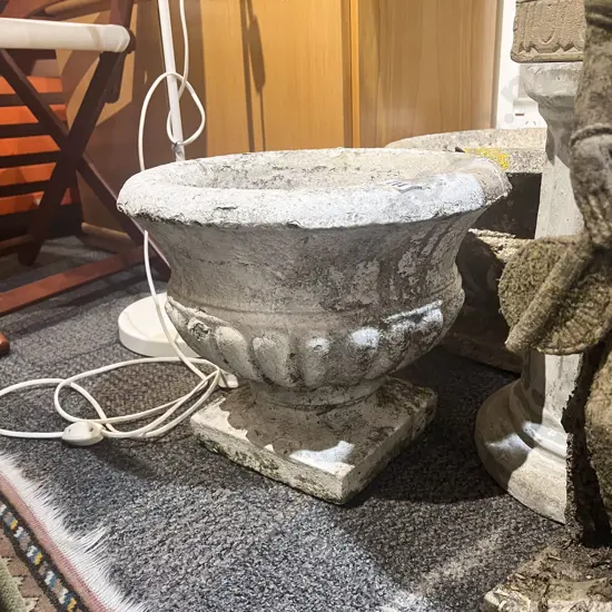 Pair of Concrete Urns