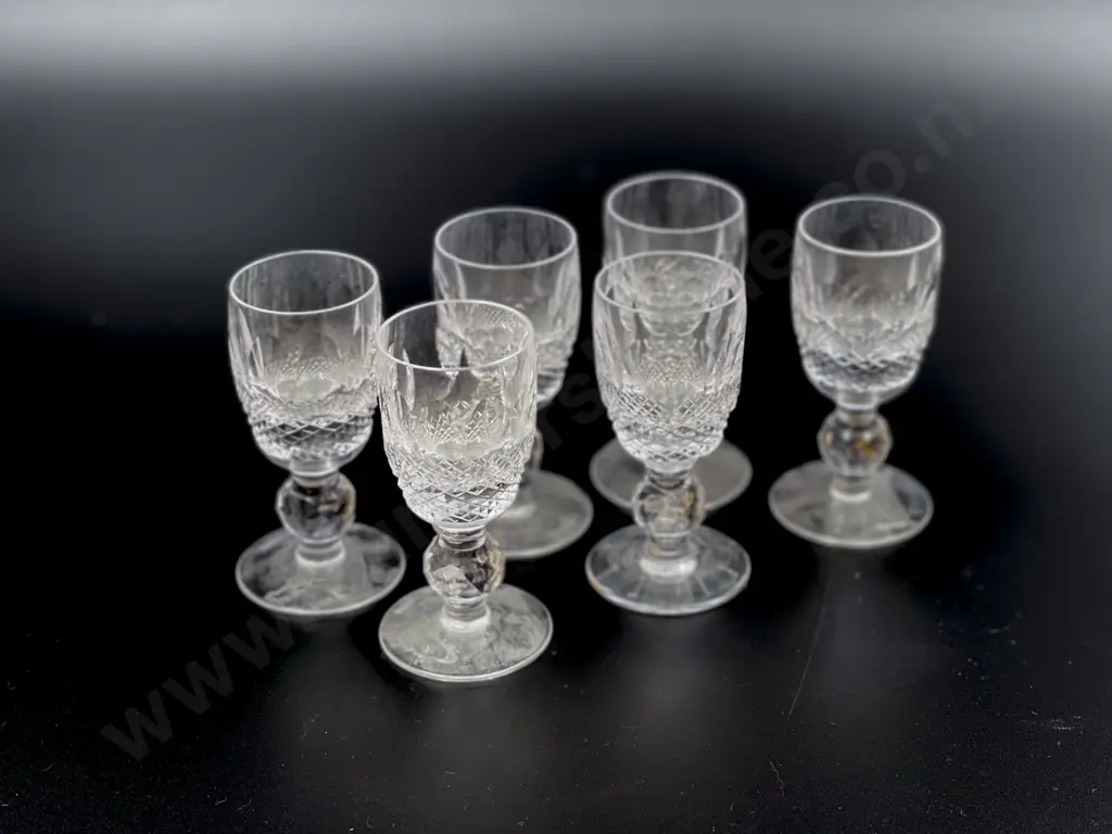 Six Waterford Crystal Liqueur Glasses Image 1++