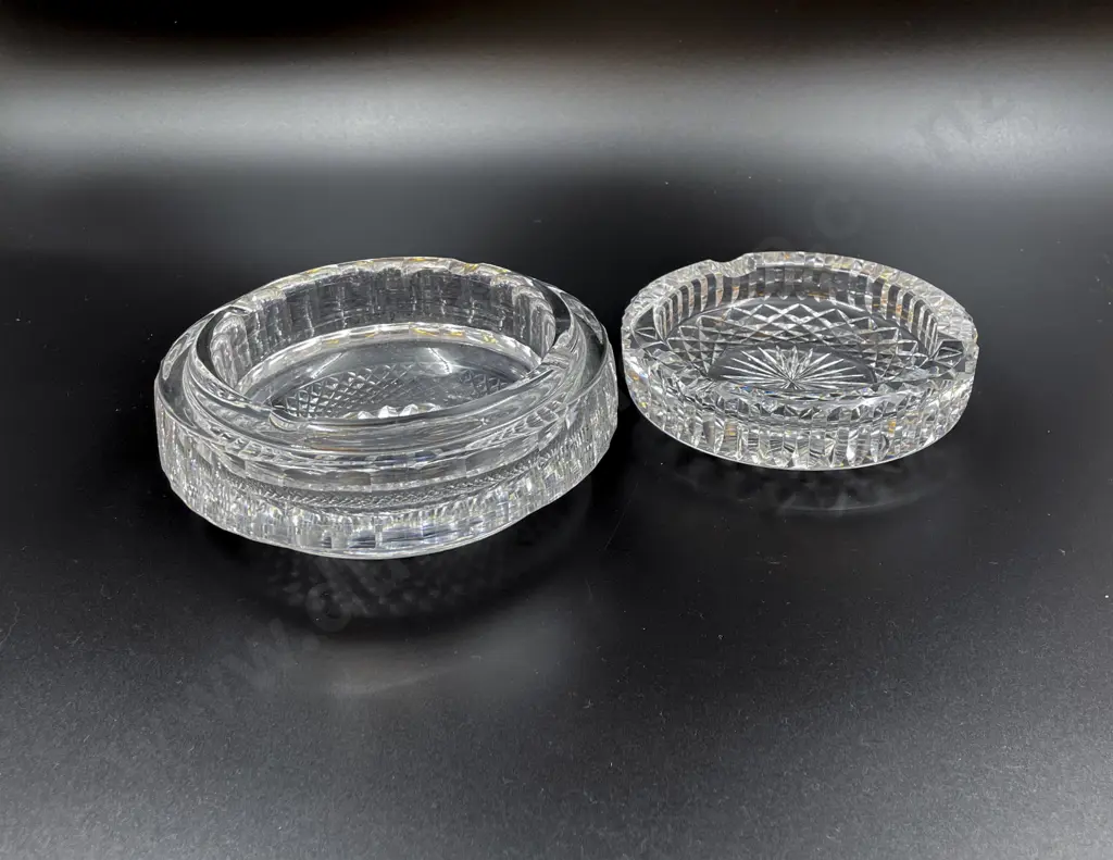 Two Waterford Crystal Ashtrays Image 1++