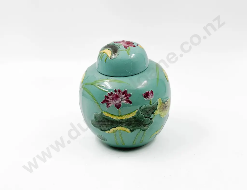 C20th Polychrome Glazed Ginger Jar (lid broken) Image 1++