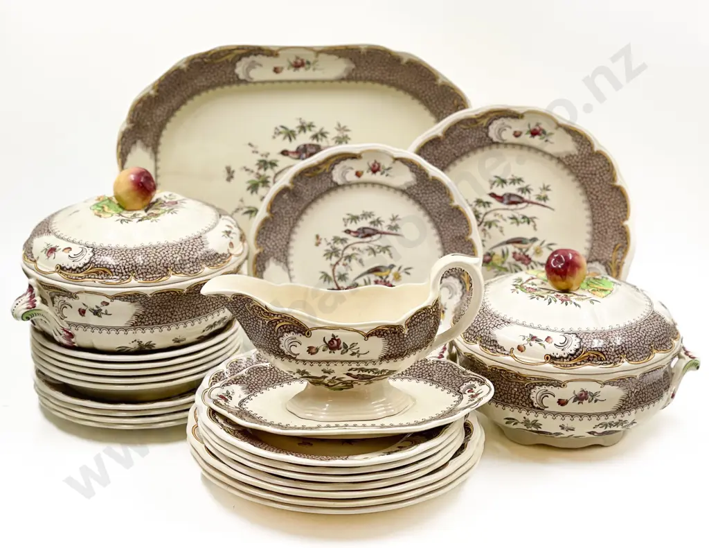 Copeland Spode "Royal Jasmine" - Spodes Aviary Part Dinnerset Image 1++