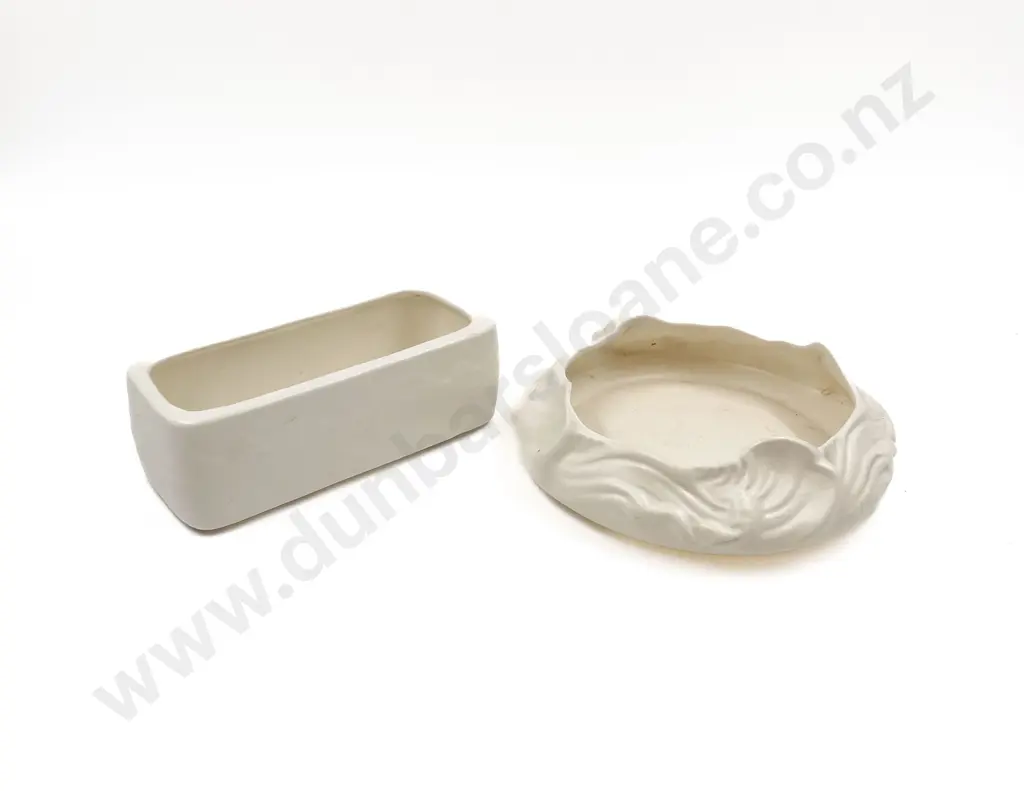 Two Crown Lynn Flower Troughs Image 1++