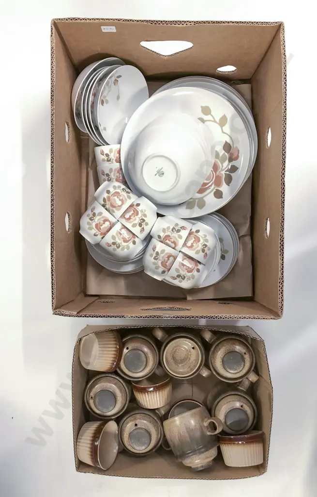Three Boxes of Assorted China & Stoneware incl Hutschenreuther Image 1++