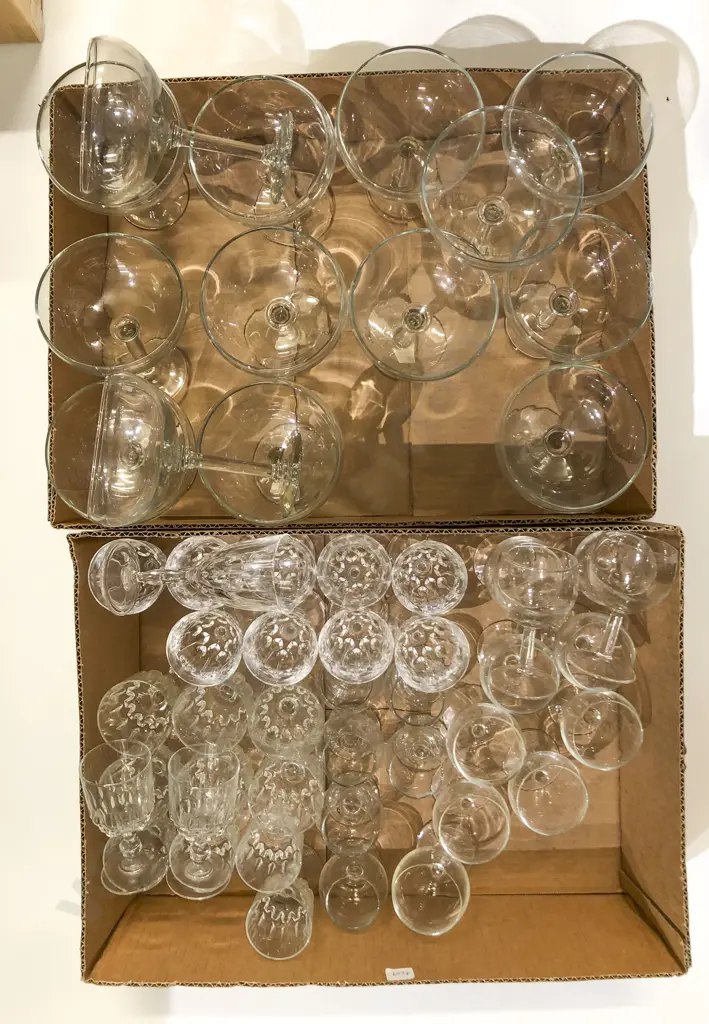 Three Boxes of Assorted Glassware Image 1++