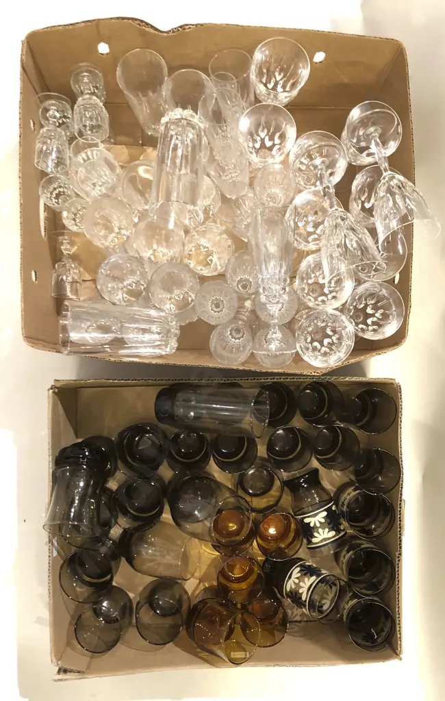 Three Boxes of Assorted Glassware Image 1++