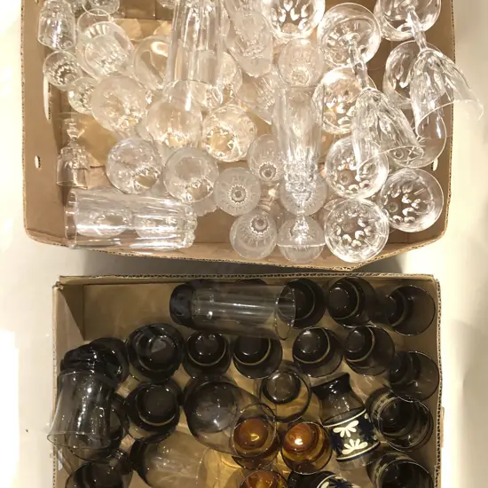 Three Boxes of Assorted Glassware