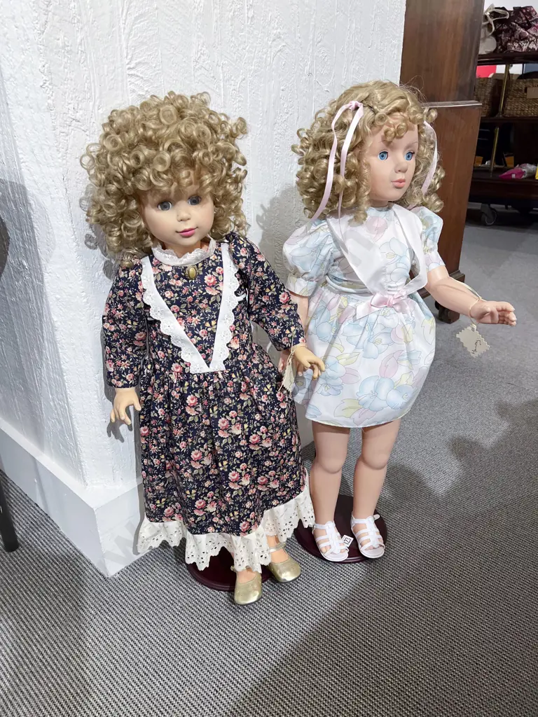 Two Large Vinyl Play Dolls Image 1++