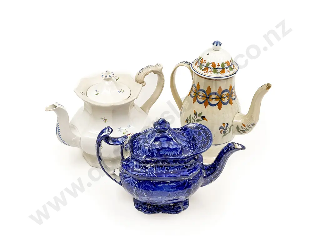 Three Vintage Teapots (Faults) Image 1++