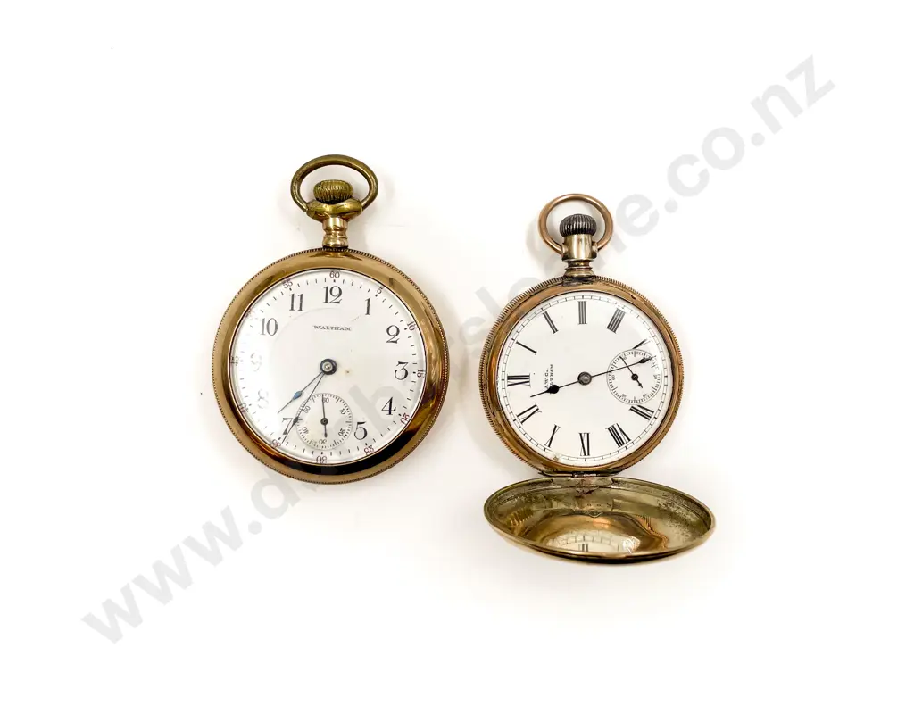 Two Gold Plate Cased Pocket Watches ticking Image 1++