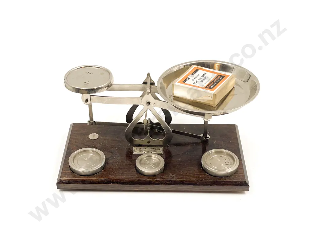 Set Of Vintage Postal Scales & Weights by Johnson & Hendon Image 1++