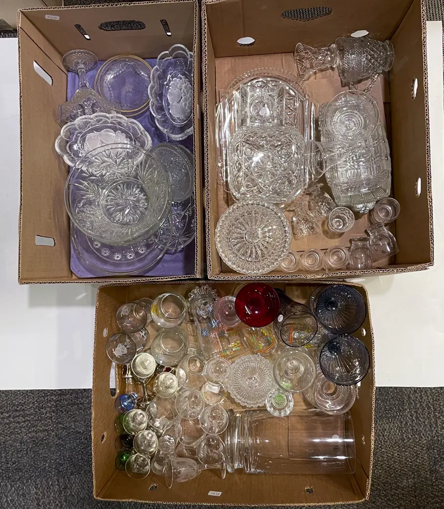 Three Boxes of Assorted Crystal & Glassware Image 1++