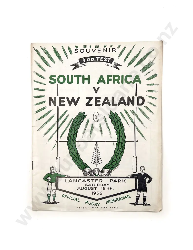 Official Rugby Programme - South Africa Vs New Zealand 1956 Image 1++