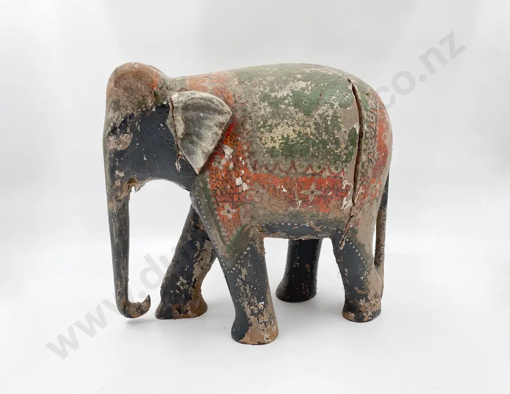 Antique Wooden Indian Elephant Image 1++