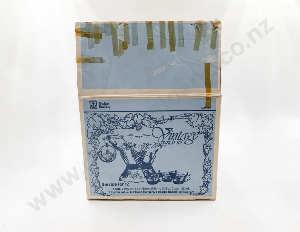 Boxed Glass Punch Bowl Set Image 1++