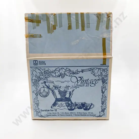 Boxed Glass Punch Bowl Set