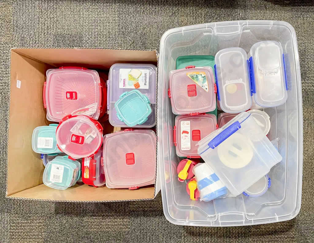 Two Boxes Comprising of Large Quantity of Food Storage Containers Image 1++