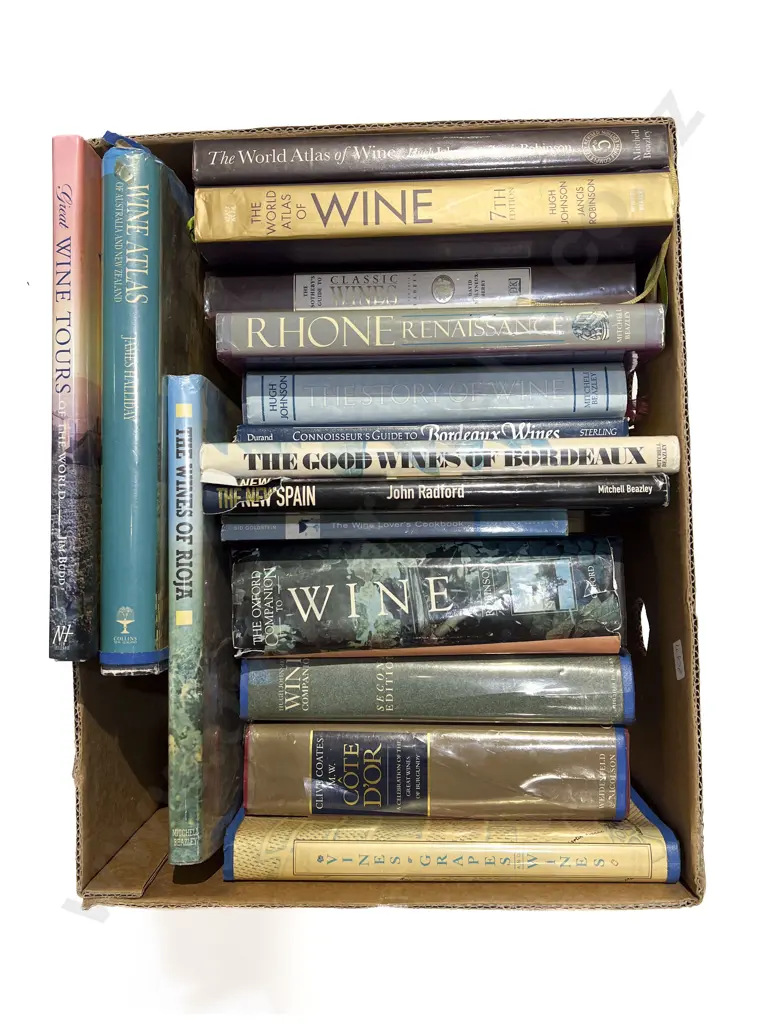Box of Assorted Wine Related Reference Books Image 1++
