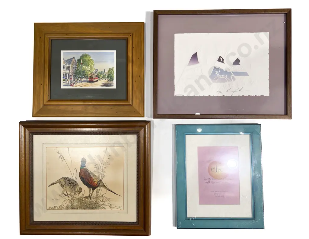 Box of Assorted Framed Works Image 1++