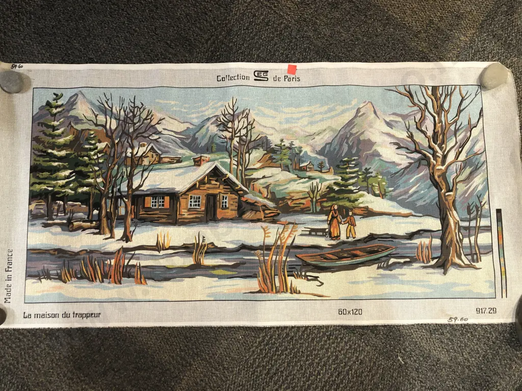 Quantity of Assorted Unused Printed Pattern Tapestries for Embroidery Image 1++