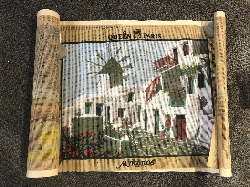 Quantity of Assorted Unused Printed Pattern Tapestries for Embroidery Image 1++