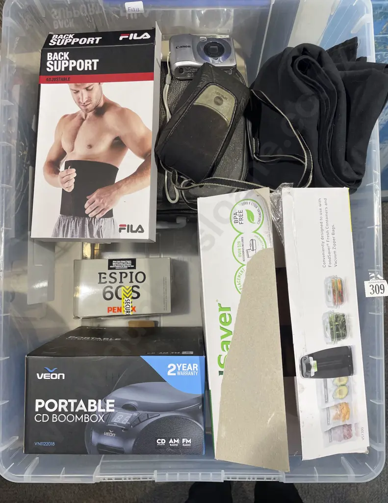 ** DESCRIPTION CHANGE* Quantity of Assorted incl Boxed Sunbeam Vaccum Sealer & Portable CD Boom Box etc Image 1++