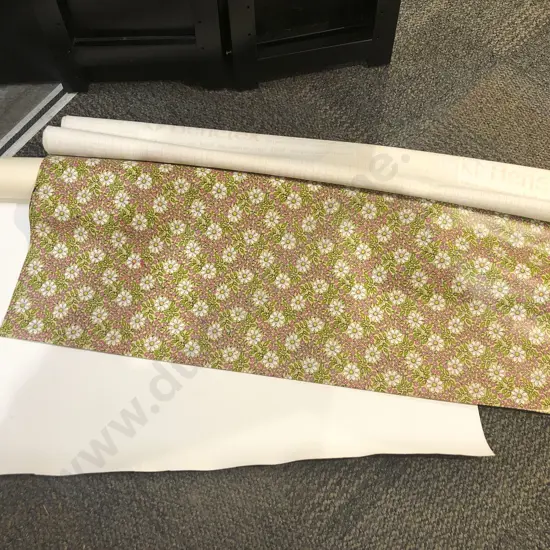 Two Vintage Bolts of Vinyl Covering