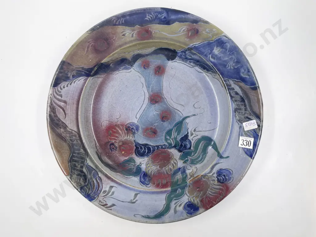 NZ Glazed Pottery Charger Image 1++