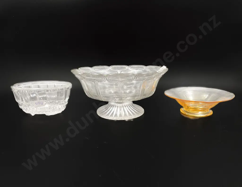 Glass Jelly Mould with Whitefriars Pedestal Dish & Other Image 1++