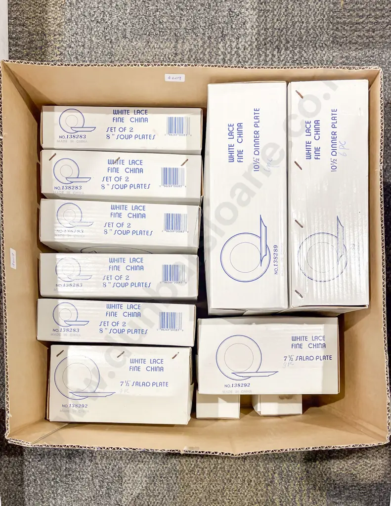 Quantity of Assorted Boxed White China Image 1++