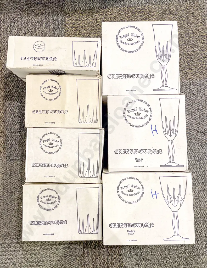 Quantity of Assorted Royal Tudor Boxed Crystal Glassware Image 1++