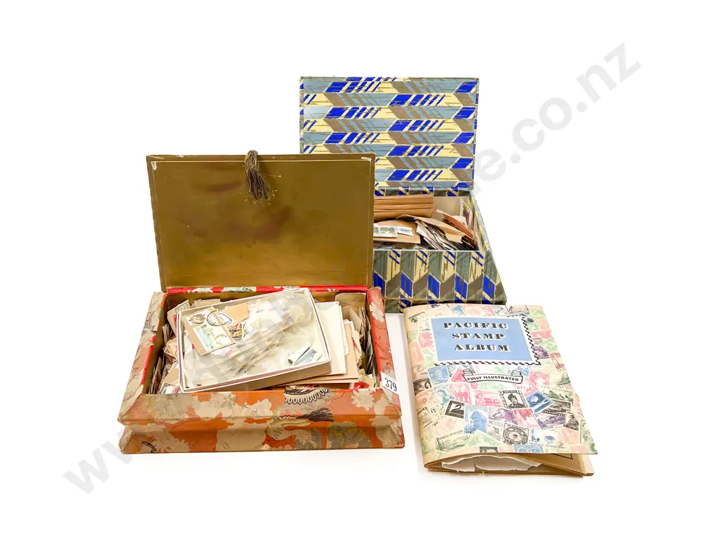 Two Boxes of Assorted Vintage Stamps Image 1++