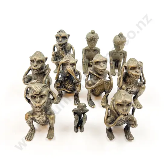 Quantity of Assorted Brass Monkeys etc